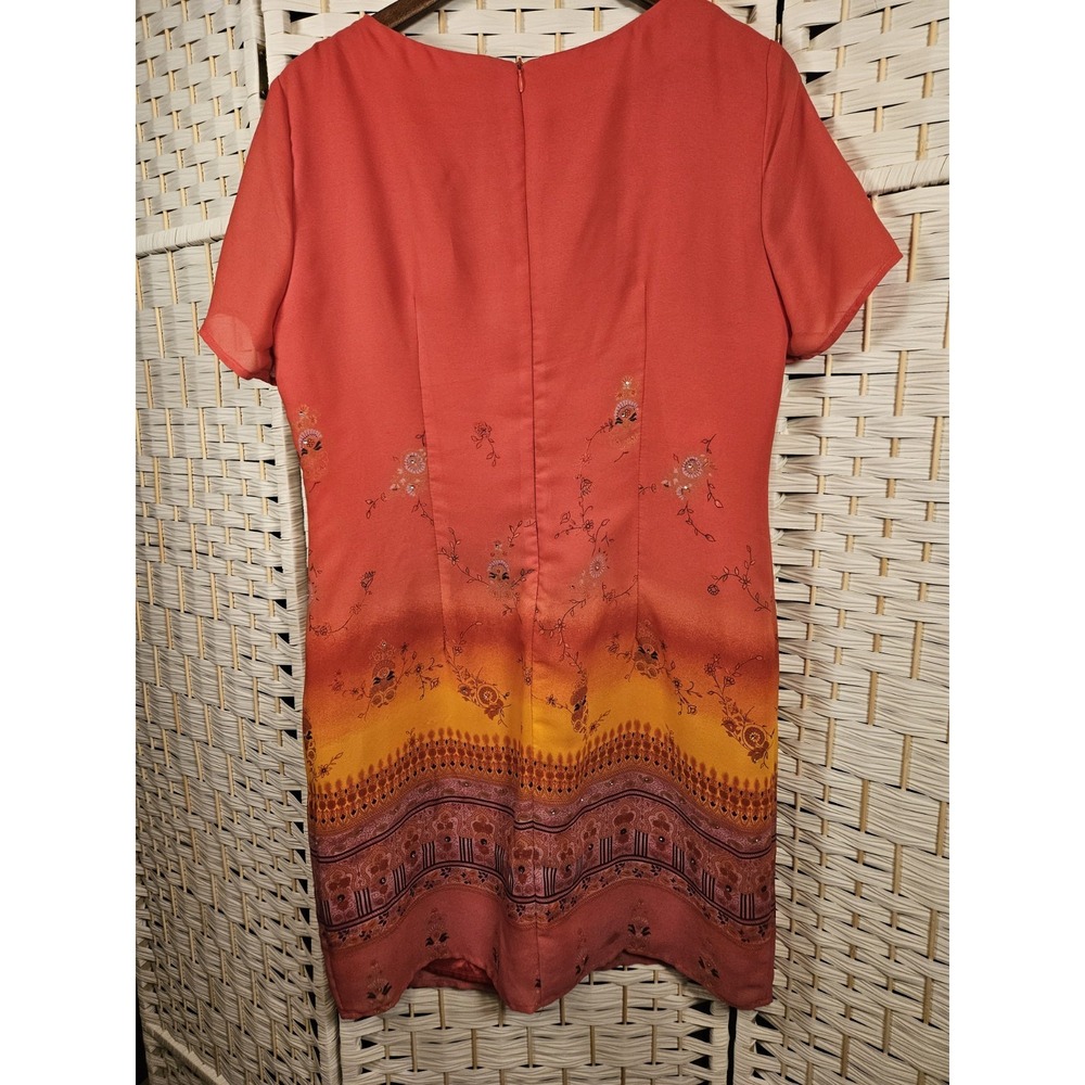Molly Malloy Multicolor Sz 12 Dress Boho Artsy Colorful Party - Picture 2 of 9